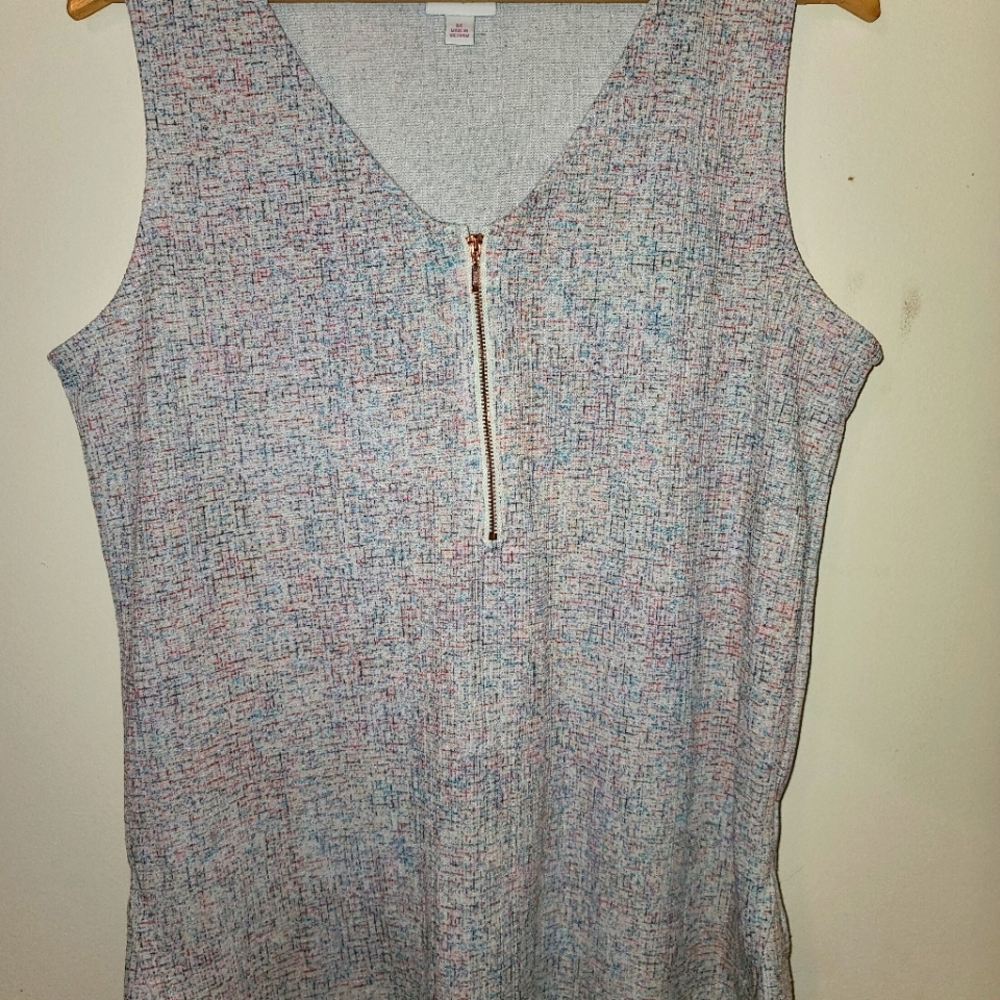 COPY - Beautiful confetti zipper tank